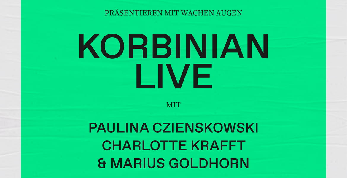 Tickets KORBINIAN LIVE , Soli-Ticket in 